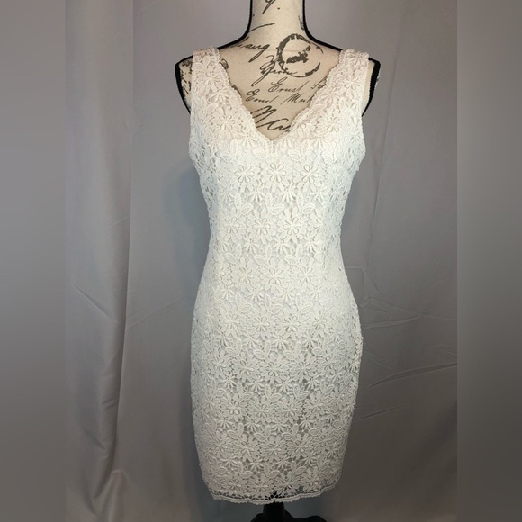 Ann Taylor Stunning White Lace Dress Size 4 NWT - Picture 1 of 9